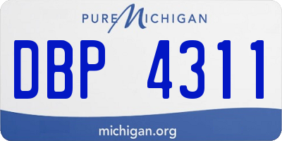 MI license plate DBP4311