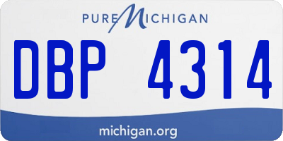 MI license plate DBP4314