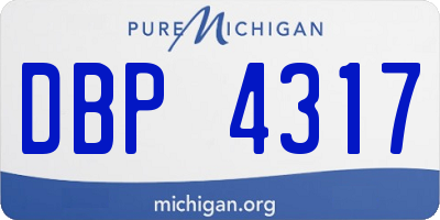 MI license plate DBP4317