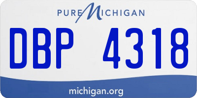 MI license plate DBP4318