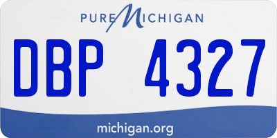 MI license plate DBP4327