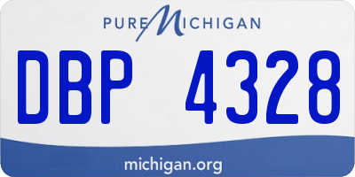 MI license plate DBP4328