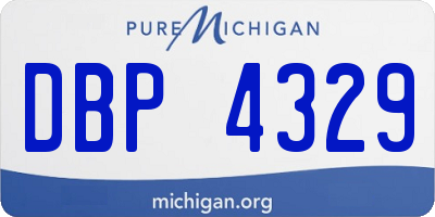 MI license plate DBP4329