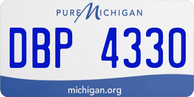 MI license plate DBP4330