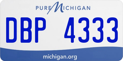 MI license plate DBP4333