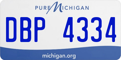 MI license plate DBP4334