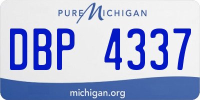 MI license plate DBP4337