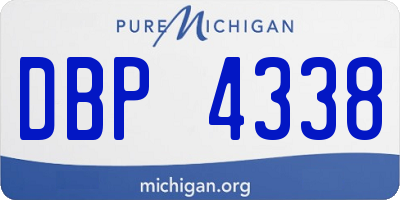 MI license plate DBP4338