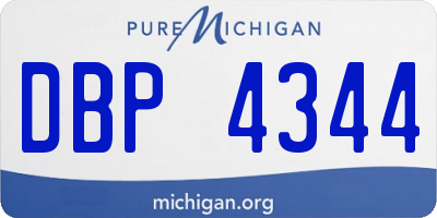 MI license plate DBP4344