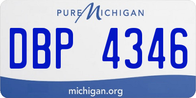 MI license plate DBP4346