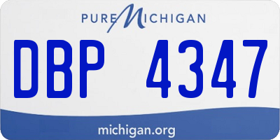 MI license plate DBP4347