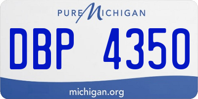 MI license plate DBP4350