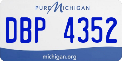MI license plate DBP4352