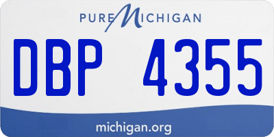 MI license plate DBP4355