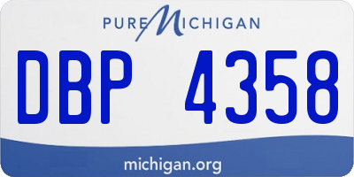 MI license plate DBP4358