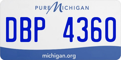 MI license plate DBP4360