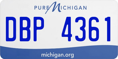 MI license plate DBP4361