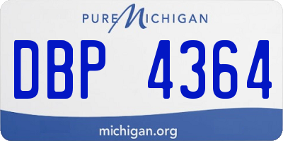 MI license plate DBP4364