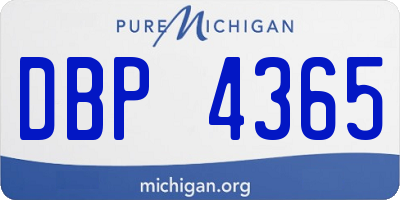 MI license plate DBP4365