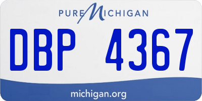 MI license plate DBP4367