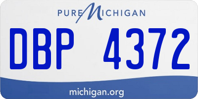 MI license plate DBP4372