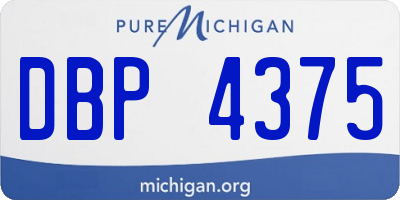 MI license plate DBP4375