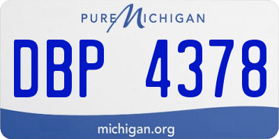 MI license plate DBP4378