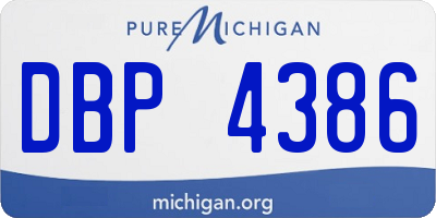 MI license plate DBP4386