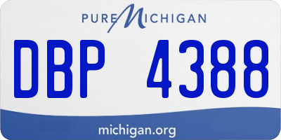MI license plate DBP4388