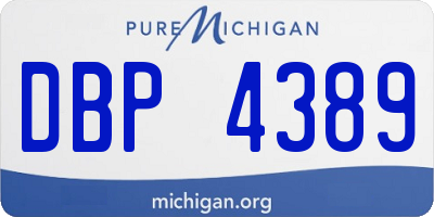 MI license plate DBP4389