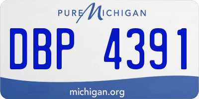 MI license plate DBP4391