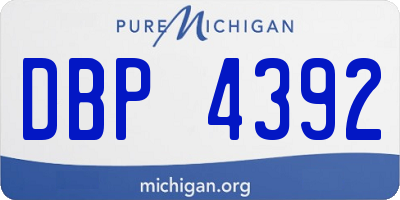 MI license plate DBP4392
