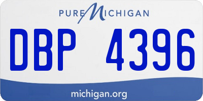 MI license plate DBP4396