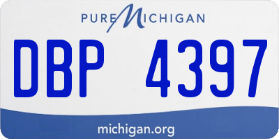 MI license plate DBP4397