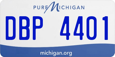MI license plate DBP4401