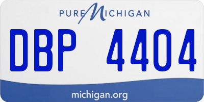 MI license plate DBP4404