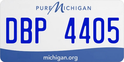MI license plate DBP4405