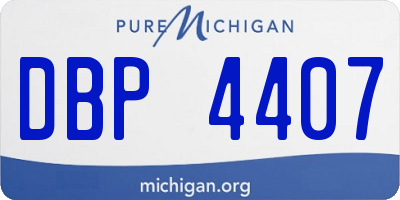 MI license plate DBP4407