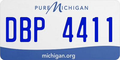 MI license plate DBP4411