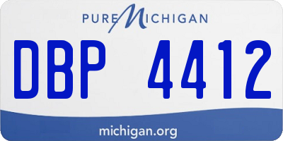 MI license plate DBP4412