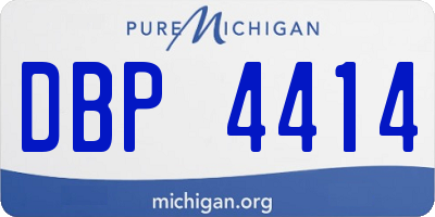 MI license plate DBP4414