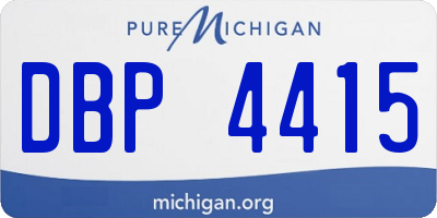 MI license plate DBP4415
