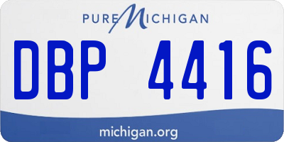 MI license plate DBP4416