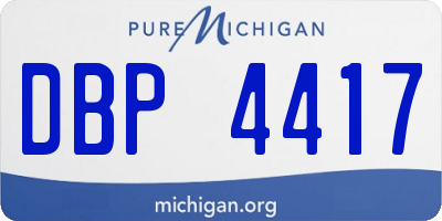MI license plate DBP4417