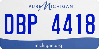 MI license plate DBP4418