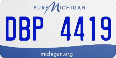MI license plate DBP4419