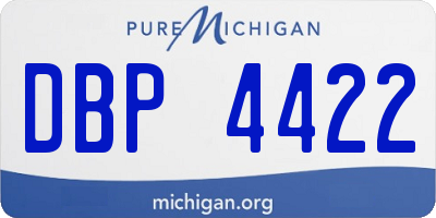 MI license plate DBP4422