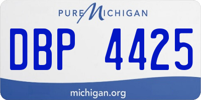 MI license plate DBP4425