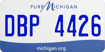MI license plate DBP4426