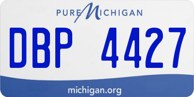 MI license plate DBP4427